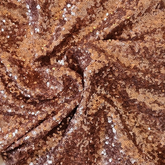 Zara XS Rose gold sequin midi slip dress - Picture 10 of 16